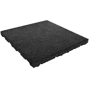 Mosaico de caucho negro 75 mm, 50x50 cm
