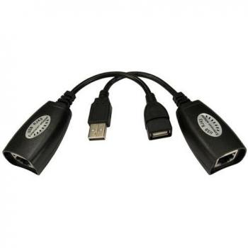 Kenable Long Range USB Extension over RJ45 Booster Cable for Ethernet up to 150ft