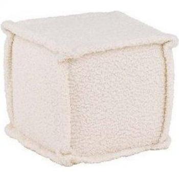Vitt bouclé puff Castine