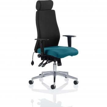 Onyx Bespoke Colour Seat With Headrest Teal KCUP0423
