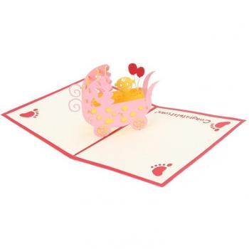 Carte anniversaire 3D Bébé en Papier