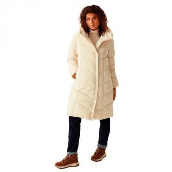 Chaqueta polar de senderismo Regatta Nurie, estilo mujer, color crema