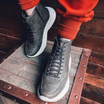 Chekich Sneakers uomo, kaki, con lacci e suola bianca per attività all'aperto CH089 40 kaki