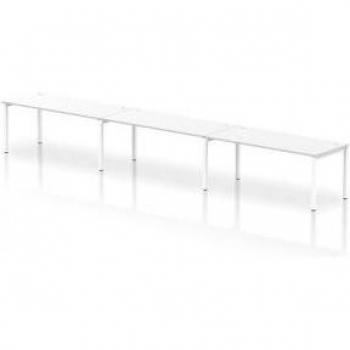 Office 3‑Row Impulse Desk – 5400 Series, White Finish
