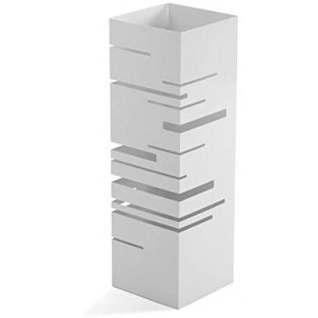 Paragüero de Metal Blanco 49 x 15,5 x 15,5 cm – Modelo Versa Stripes