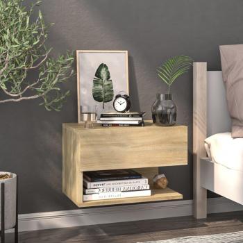Wall-mounted Bedside Cabinet Smoked Oak