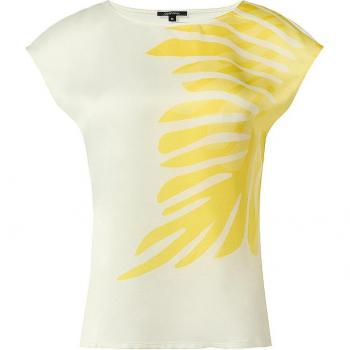 COMMA T-Shirt mit grafischem Druck, weiß, Größe 38