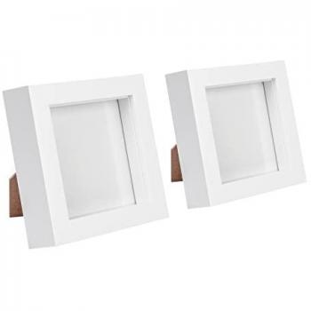 White 4x4 3D Box Photo Frame Set