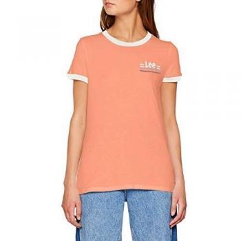 Lee Ringer Tee T-Shirt, Rouge Patterned, Small Femme