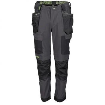 Apache Calgary Men's Slim Fit Trousers Grey/Black Size L31/W30