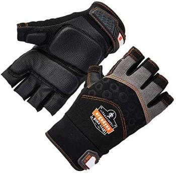 Ergodyne Impact Fingerless Gloves Black/Grey 2XL