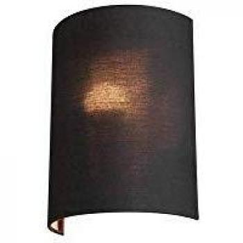 Lámpara Tela Mediana SLV Modelo Fenda 1001274 en Negro con Detalles Cobre
