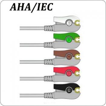 Cable ECG 1‑pieza 3C 12‑Pin Snap Clip M3715A