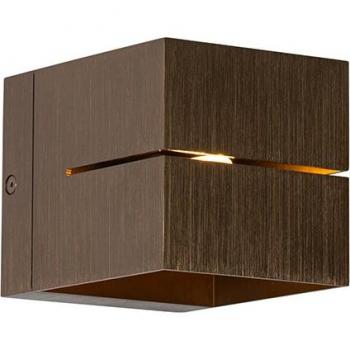 QAZQA Minimalist Dark Bronze Wall Fixture – Transfer Groove Style
