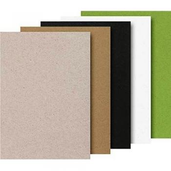 Blanc Carton A4 – Heyda 20 feuilles, 5 couleurs, 2 grammages