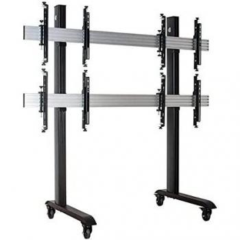 B-Tech System X 2x2 Mobile Videowall Mount