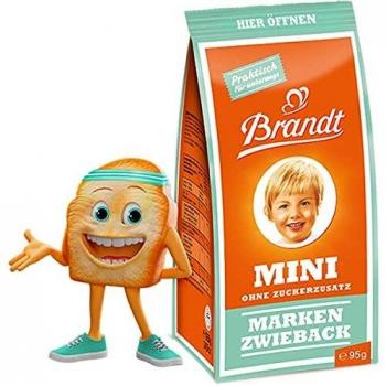 Brandt Zuckerfreier Mini-Zwieback – Pure Krosse Genuss 95 g