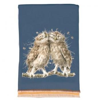 Feathered Owl Winter Elegance Scarf