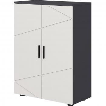 Kleankin Small Bathroom Storage Cabinet with Doors and Shelves