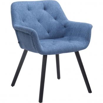 Cassy Küchenstuhl mit hochwertiger blauer Sitzfläche