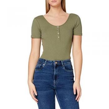Camiseta Pieces Kitte Verde para Mujer