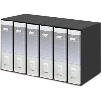 Esselte A4 Lever Arch File, White, 80mm Spine Width, Dox 1 Pack of 6