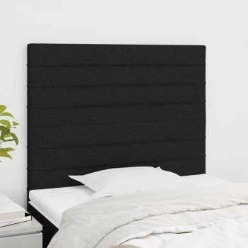 Têtes de lit noires 2 pcs