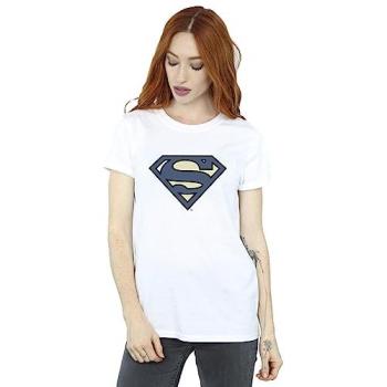 Women’s 5XL Superman Indigo Blue Cotton Boyfriend Top