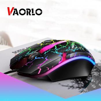 Mouse Gaming Ottico VAORLO Colorato con Cavo USB