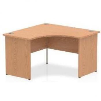 Oak Top Panel End Leg 1200mm Corner Desk Dynamic Impulse I000841
