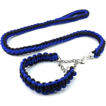 Nylon Dog Collar and Leash Set for Pitbulls and Bull Terriers