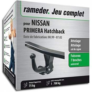 Rameder Attelage démontable Nissan Primera Hatchback avec outil 7 Broches