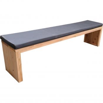 Terrassenbank Holz 130 cm mit Kissen