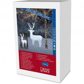 Konstsmide Light-Up Acrylic Reindeer Decoration, 130cm