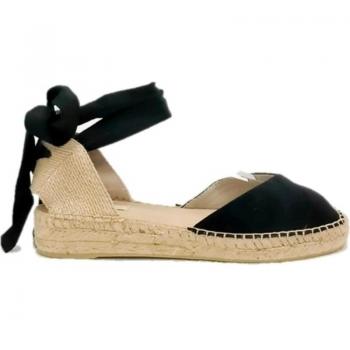 Alpargata Negra Corina con Suela de Esparrito – Mujer M4315