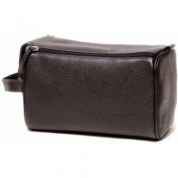 Trousse de toilette en cuir marron Gérard Henon Golf pour homme