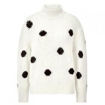 RICH & ROYAL Rundhalspullover Creme Damen S