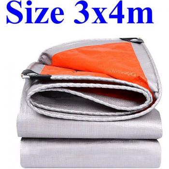 Silver-Orange Outdoor Awning