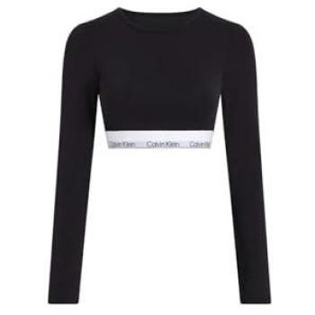 Top à manches longues Calvin Klein « Modern Cotton », légèrement doublé, noir – L