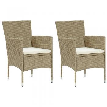 Sonata Trädgårdsbord, 2 st, Polyrotan, Beige