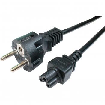DCU 391005 Negro / Cable schuko (M) a trebol (M) 1,5m