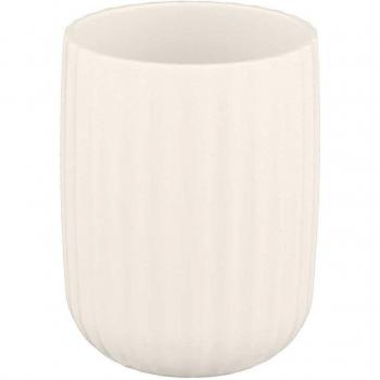 Wenko Agropoli Zahnbürstenbecher, weiß-creme, D 7,5 x H 10 cm