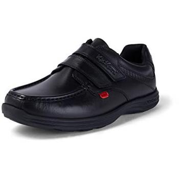 Kickers Men's Black Leather Velcro Strap Business Shoes