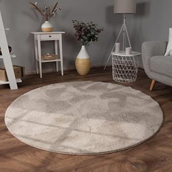 Paco Home Fellteppich Kunstfell Soft 380, rund, Höhe: 14 mm, Langflor, Kuschelteppich