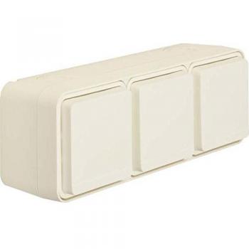 Berker W.1 Dreifach‑Horizontalsteckdose (PWS) 6768833512 – IP55, weiß