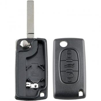 Boîtier de télécommande 3 boutons pour Peugeot 207/307/407/308/607