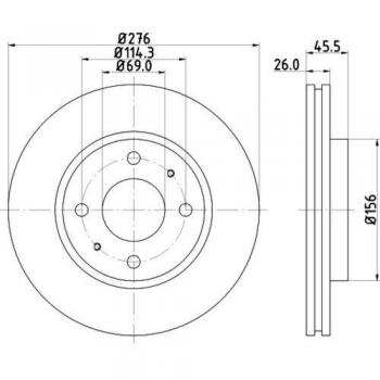 Discofreno anteriore HELLA PAGID 8DD 355 112-951