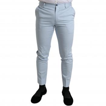 Dolce & Gabbana Men's Blue Cotton Stretch Skinny Pants