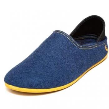 Gottstein Filz & Wolle Slip‑On Hausschuhe – Blau 44