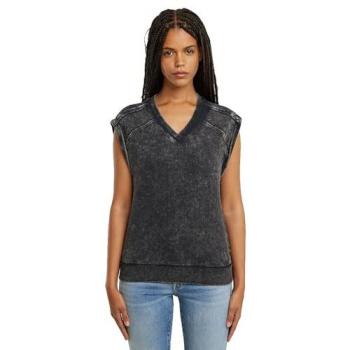 Longpullover G‑STAR „Washed Sweater“ Damen, Gr. XS, Petrol Double Dye, 100 % Baumwolle, Lässiger Stil
